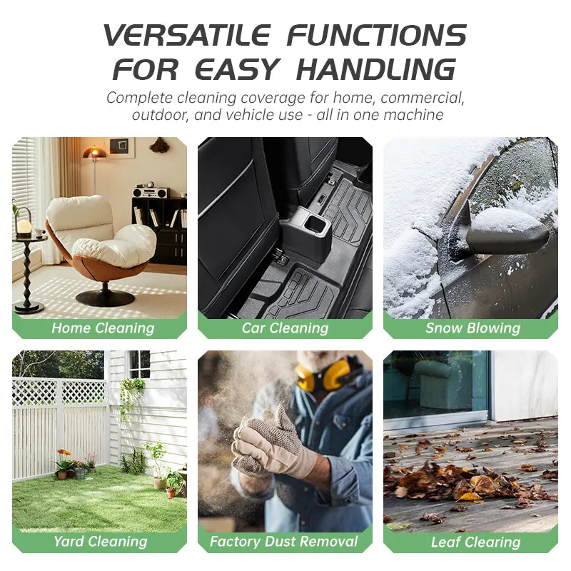 TURBOFLOV TF64C Cordless Leaf Blower – 1300g Thrust, Makita Battery Compatible, Brushless Power Tool